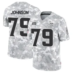 Men's Marcellus Johnson Minnesota Vikings No.79 Limited 2024 Salute to Service Jersey - Arctic Camo