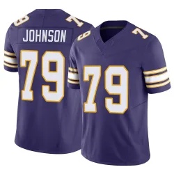Men's Marcellus Johnson Minnesota Vikings No.79 Limited Classic Vapor F.U.S.E. Jersey - Purple