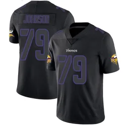 Men's Marcellus Johnson Minnesota Vikings No.79 Limited Jersey - Black Impact