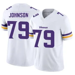 Men's Marcellus Johnson Minnesota Vikings No.79 Limited Vapor F.U.S.E. Jersey - White