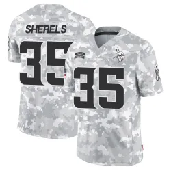 Men's Marcus Sherels Minnesota Vikings No.35 Limited 2024 Salute to Service Jersey - Arctic Camo