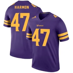 Men's Matt Harmon Minnesota Vikings No.47 Legend Color Rush Jersey - Purple