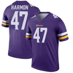 Men's Matt Harmon Minnesota Vikings No.47 Legend Jersey - Purple