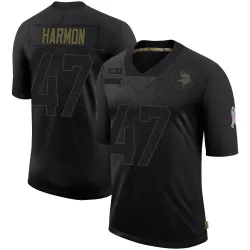 Men's Matt Harmon Minnesota Vikings No.47 Limited 2020 Salute To Service Jersey - Black