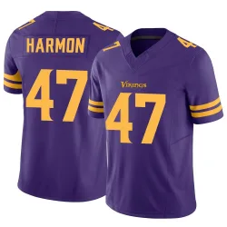 Men's Matt Harmon Minnesota Vikings No.47 Limited Alternate Vapor F.U.S.E. Jersey - Purple