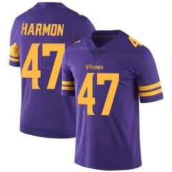 Men's Matt Harmon Minnesota Vikings No.47 Limited Color Rush Jersey - Purple