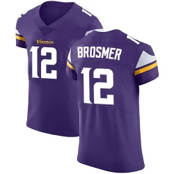 Men's Max Brosmer Minnesota Vikings No.12 Elite Team Color Vapor Untouchable Jersey - Purple