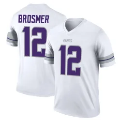 Men's Max Brosmer Minnesota Vikings No.12 Legend Alternate Jersey - White