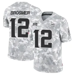Men's Max Brosmer Minnesota Vikings No.12 Limited 2024 Salute to Service Jersey - Arctic Camo