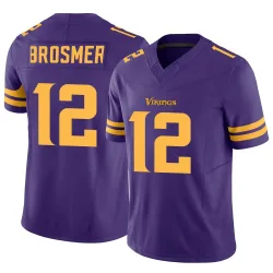 Men's Max Brosmer Minnesota Vikings No.12 Limited Alternate Vapor F.U.S.E. Jersey - Purple