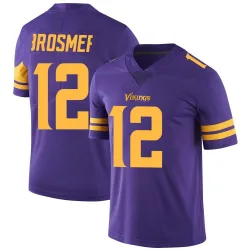 Men's Max Brosmer Minnesota Vikings No.12 Limited Color Rush Jersey - Purple