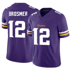 Men's Max Brosmer Minnesota Vikings No.12 Limited Vapor F.U.S.E. Jersey - Purple
