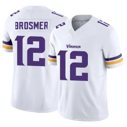 Men's Max Brosmer Minnesota Vikings No.12 Limited Vapor F.U.S.E. Jersey - White