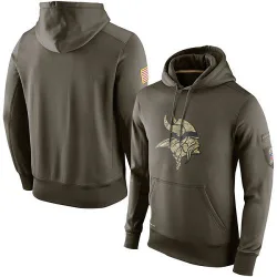 Men's Minnesota Vikings No. Salute to Service KO Performance Hoodie - Olive