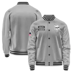 Men's Minnesota Vikings No. Salute to Service Performance Jacket - Gray