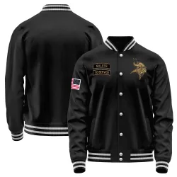 Men's Minnesota Vikings No. Salute to Service Sideline Performance Jacket - Black