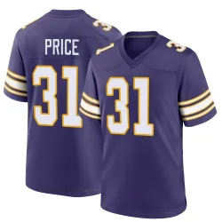 Men's Myles Price Minnesota Vikings No.31 Game Classic Jersey - Purple