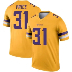 Men's Myles Price Minnesota Vikings No.31 Legend Inverted Jersey - Gold