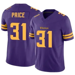 Men's Myles Price Minnesota Vikings No.31 Limited Alternate Vapor F.U.S.E. Jersey - Purple