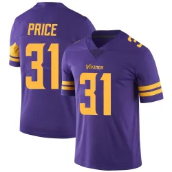 Men's Myles Price Minnesota Vikings No.31 Limited Color Rush Jersey - Purple