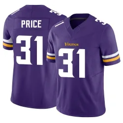 Men's Myles Price Minnesota Vikings No.31 Limited Vapor F.U.S.E. Jersey - Purple