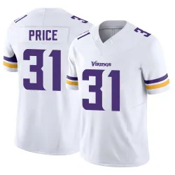Men's Myles Price Minnesota Vikings No.31 Limited Vapor F.U.S.E. Jersey - White