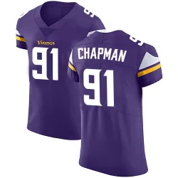 Men's Oscar Chapman Minnesota Vikings No.91 Elite Team Color Vapor Untouchable Jersey - Purple