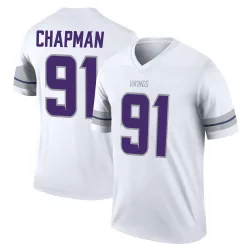 Men's Oscar Chapman Minnesota Vikings No.91 Legend Alternate Jersey - White