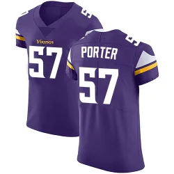 Men's Owen Porter Minnesota Vikings No.57 Elite Team Color Vapor Untouchable Jersey - Purple