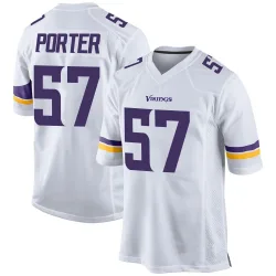 Men's Owen Porter Minnesota Vikings No.57 Game Jersey - White