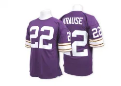 Men's Paul Krause Minnesota Vikings No.22 Authentic Mitchell And Ness Team Color Throwback Jersey - Purple