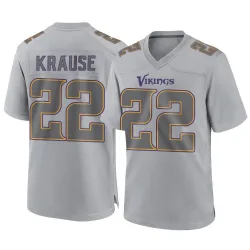 Men's Paul Krause Minnesota Vikings No.22 Game Atmosphere Fashion Jersey - Gray