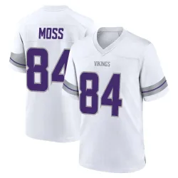Men's Randy Moss Minnesota Vikings No.84 Game Alternate Jersey - White