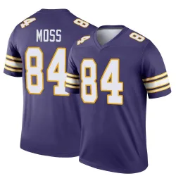 Men's Randy Moss Minnesota Vikings No.84 Legend Classic Jersey - Purple