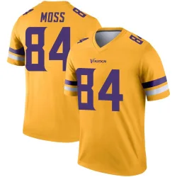 Men's Randy Moss Minnesota Vikings No.84 Legend Inverted Jersey - Gold
