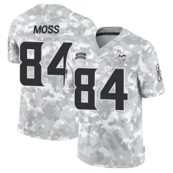Men's Randy Moss Minnesota Vikings No.84 Limited 2024 Salute to Service Jersey - Arctic Camo