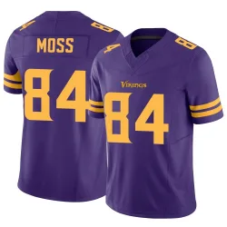 Men's Randy Moss Minnesota Vikings No.84 Limited Alternate Vapor F.U.S.E. Jersey - Purple