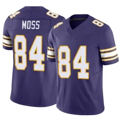 Men's Randy Moss Minnesota Vikings No.84 Limited Classic Vapor F.U.S.E. Jersey - Purple