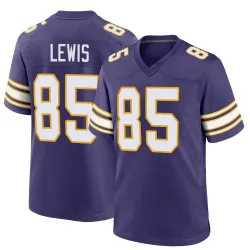 Men's Robert Lewis Minnesota Vikings No.85 Game Classic Jersey - Purple