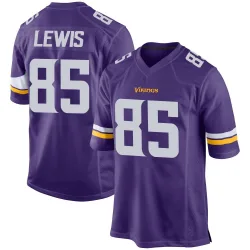 Men's Robert Lewis Minnesota Vikings No.85 Game Team Color Jersey - Purple