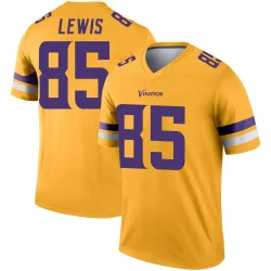 Men's Robert Lewis Minnesota Vikings No.85 Legend Inverted Jersey - Gold