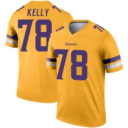 Men's Ryan Kelly Minnesota Vikings No.78 Legend Inverted Jersey - Gold