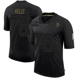 Men's Ryan Kelly Minnesota Vikings No.78 Limited 2020 Salute To Service Jersey - Black