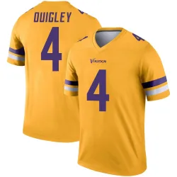Men's Ryan Quigley Minnesota Vikings No.4 Legend Inverted Jersey - Gold
