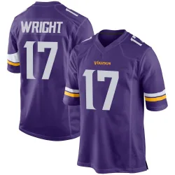 Men's Ryan Wright Minnesota Vikings No.17 Game Team Color Jersey - Purple