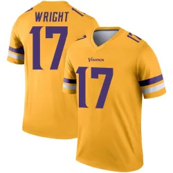 Men's Ryan Wright Minnesota Vikings No.17 Legend Inverted Jersey - Gold