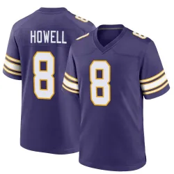 Men's Sam Howell Minnesota Vikings No.8 Game Classic Jersey - Purple