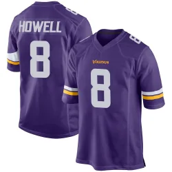 Men's Sam Howell Minnesota Vikings No.8 Game Team Color Jersey - Purple