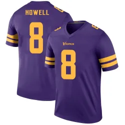 Men's Sam Howell Minnesota Vikings No.8 Legend Color Rush Jersey - Purple