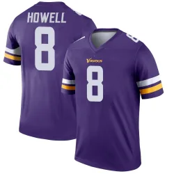 Men's Sam Howell Minnesota Vikings No.8 Legend Jersey - Purple